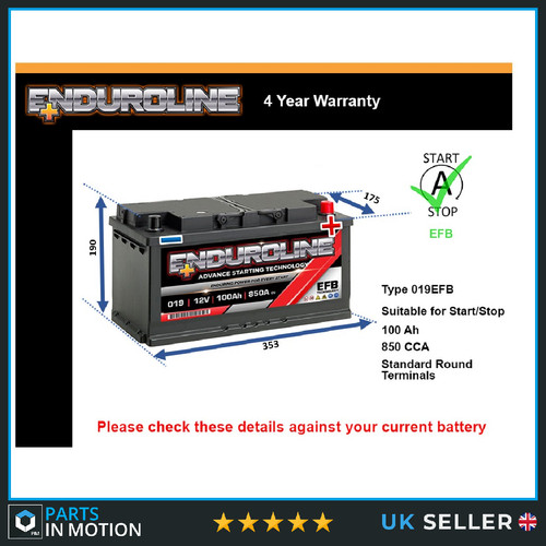 Efb car battery 019efb - efb,