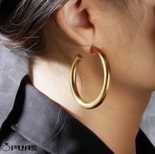 Women's 5CM Open Big 14K Gold