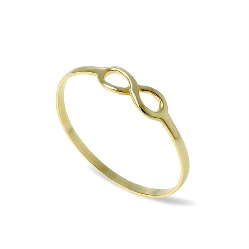 9ct gold infinity loop - gold,