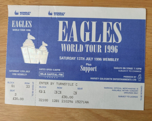 Eagles vintage complete unused - eagles,