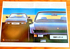 PORSCHE 944 + 924 1980s - FRAMEABLE COLLECTIBLE ORIGINAL CLASSIC CAR ADVERT