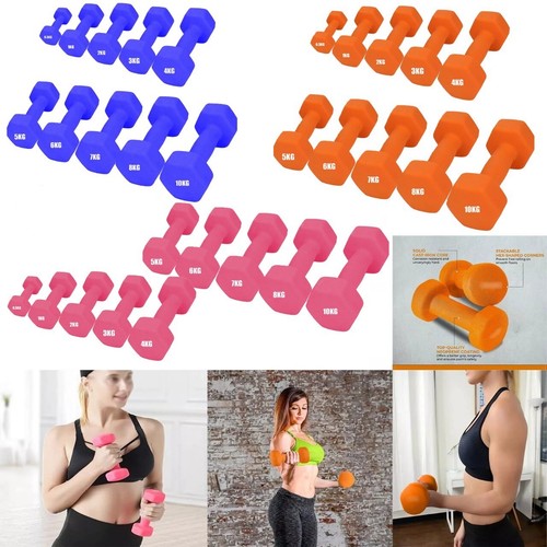 Neoprene dumbbells set pair - neoprene,