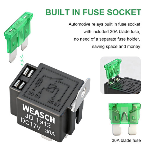 12v 30a fuse relay - switch, kit