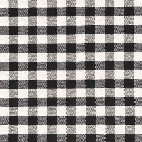 Ibiza gingham black - gingham, wide