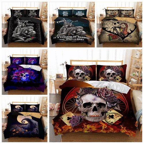 Skull florals duvet quilt - duvet,