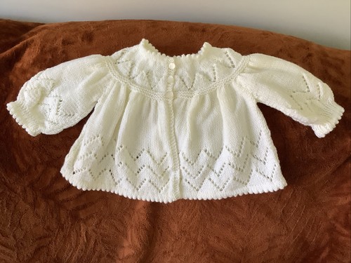 Hand knitted baby matinee coat - matinee,