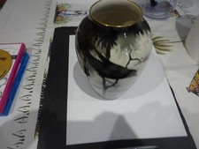 RARE  Grimwades VASE BYZONT U WARE BLACKBIRD AND TREES DESIGN AGE UNKNOWN