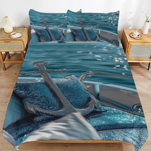 Nautical anchor bedding set - anchor,