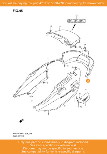 Suzuki cover frame lower - cover,,