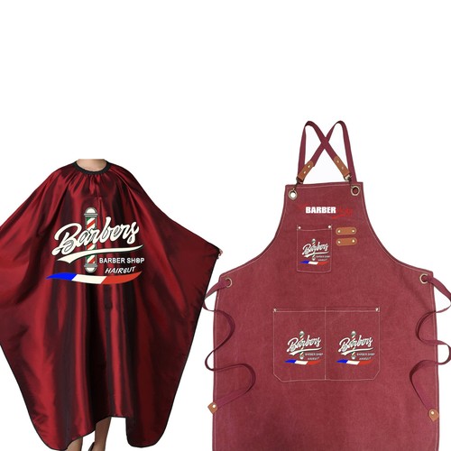 Barbershop apron uniform jeans - barbershop,