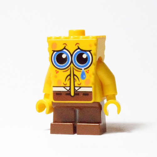 Lego sjbricks crying spongebob - crying,