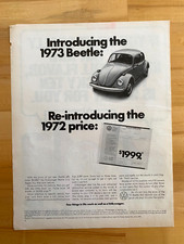 1972 Print Ad Volkswagen 1973