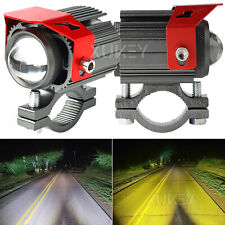 2x 12-85V Motorcycle Driving Fog Spot Lights Flashing LED Motorbike Headlight