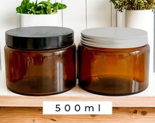 Amber Glass Jars Airtight Lid