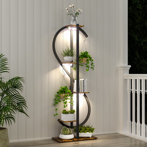 Large plant stand with led - large,