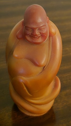 Carved soapstone monk figurine - monk,