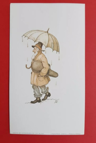Musician the rain decoupage - in,