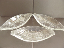 3 x ARCOROC  BANANA SPLIT  DESSERT  FRUIT EMBOSSED DISHES