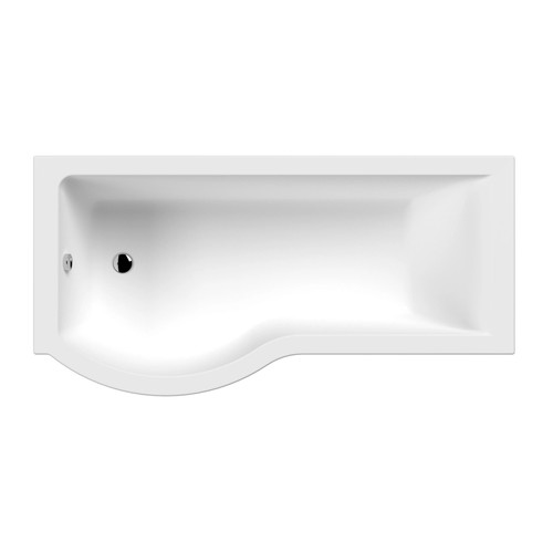 Shaped shower bath - shaped, lh