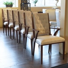 Set of 8 mahogany transitional