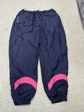 SERGIO TACCHINI Shell Tracksuit Trousers Joggers Bottoms Medium Blue Vintage