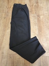 Maine Golf Mens Trousers Waist 36 Short Black Charcoal Grey Pattern Used 