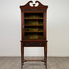 Antique 20th Century Fine Quality Display Cabinet In Walnut ( REF AF-4648 )