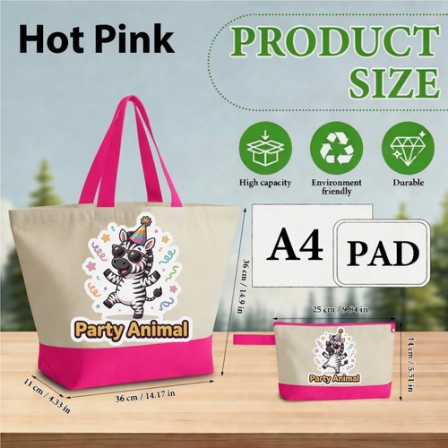 Party animal canvas tote bag - animal,