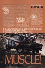 1985 Toyota: Four Wheel Drive Truck Muscle Vintage Print Ad