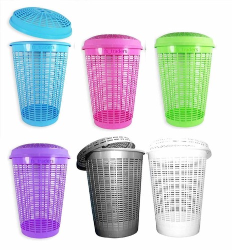 Circular plastic laundry bin - plastic,
