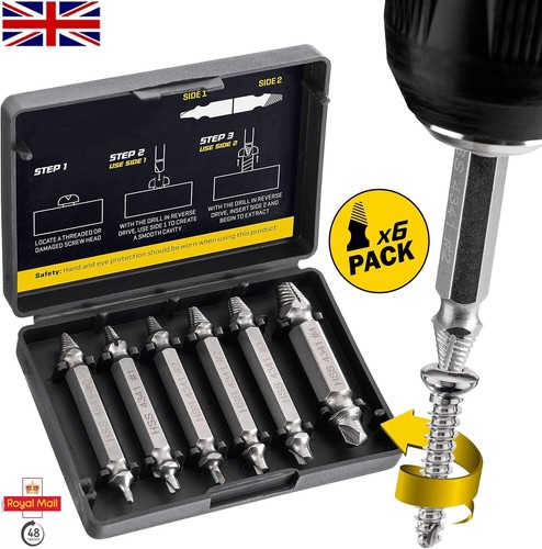 Pack damaged screw extractor - 6,