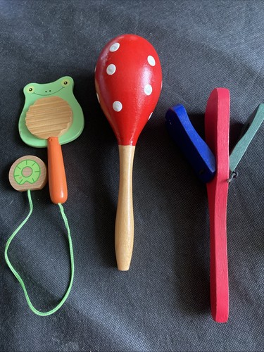 Wooden toy musical instruments - wooden,