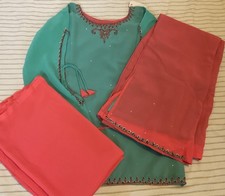 Peach Green Top & Trouser