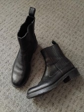 DR MARTENS BLACK LEATHER CHELSEA BOOTS WOMENS SIZE 6/39