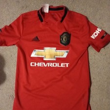 Man Utd 2019/20 Home Red Shirt Adidas Chevrolet *Boys Small Age 9-10 Years*
