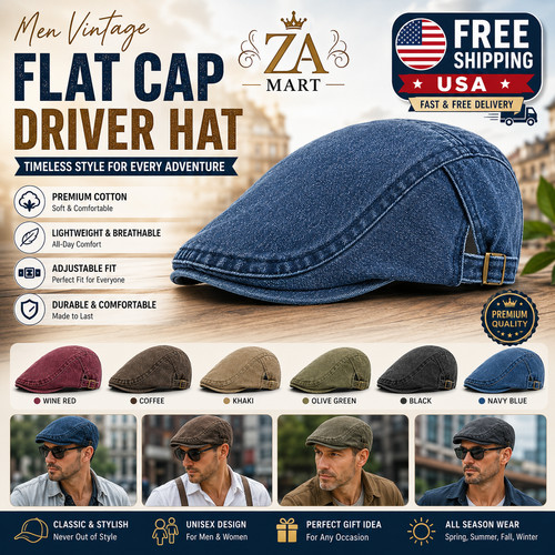 Men vintage flat cap - vintage, driver