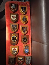 Military Plaques Wooden Wall Decor Set of 13
