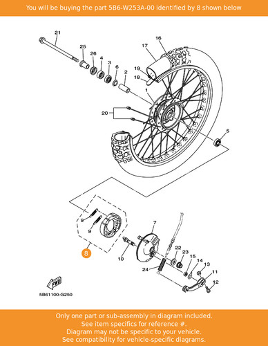 Yamaha brake shoe kit - shoe,