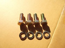 FORD TYPE 'E' 4 SPEED GEARBOX BELLHOUSING MOUNTING BOLTS X 4 RE ZINC PLATED