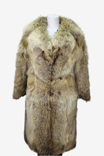 Women coyote fur coat - women's, sz