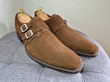 Loake Design 'Mercer' 9F Brown Suede Twin Buckle Shoes Formal Dress