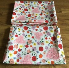 2 Housewife Pillowcases Cath Kidston Floral Heart Frill Multi  100% Cotton New