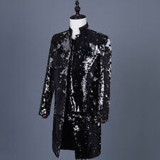 Men Glitter Long Suit Blazer