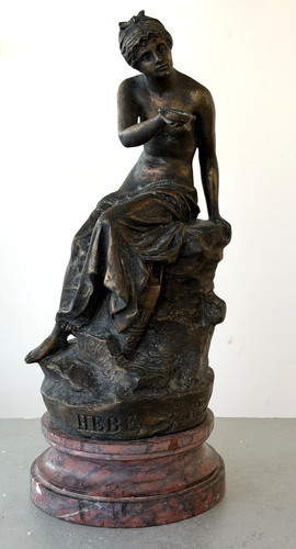 Antique bronzed spelter