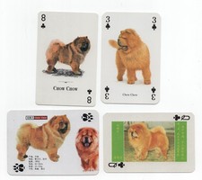 CHOW CHOW COLLECTION OF VINTAGE DOG COLLECTABLE SINGLE PLAYING CARDS