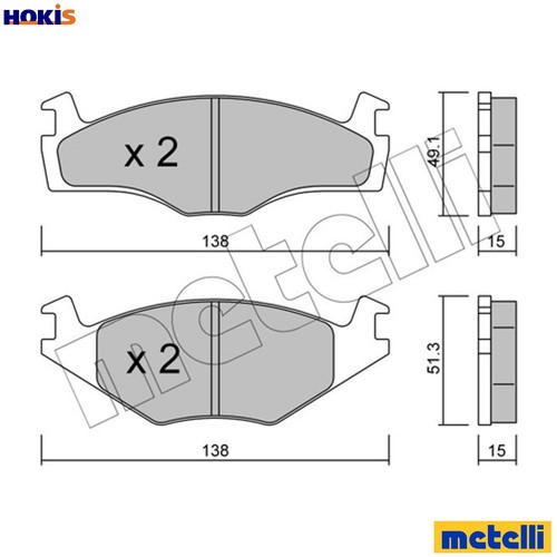 Brake pad set disc - brake,