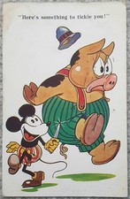 Vintage Walt Disney Inter Art Mickey Mouse PC 1930 postmark Waltham Cross