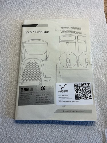 Carpigiani spin slush - carpigiani, machine