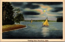 Vintage Postcard Sailboat