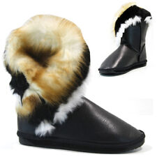 LADIES WARM SNOW BOOTS COZY WINTER ANKLE FUR LINED GRIP SOLE SNUGG BOOTIES SIZE